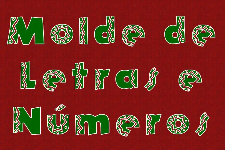 Molde de Letras Estilo Mexicano com Números